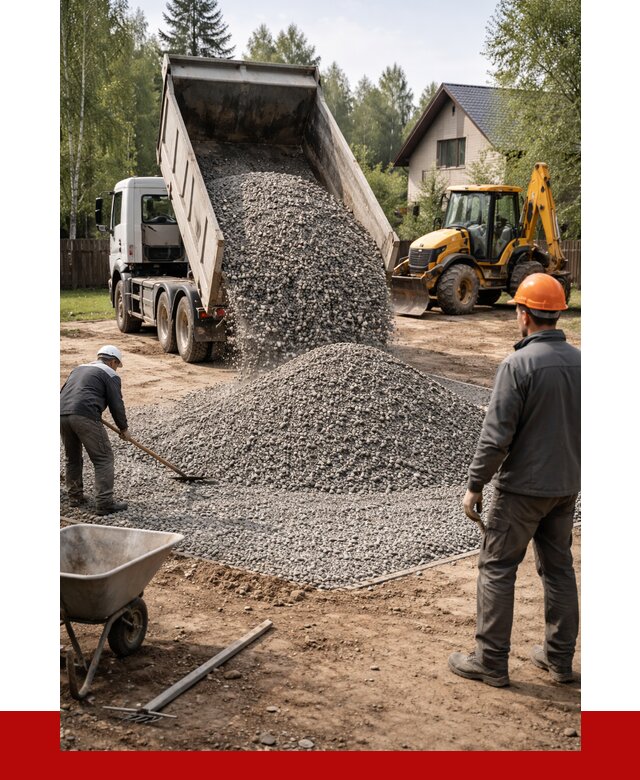 Отсыпка участка щебнем в Кашире от 6769 р. ПРОНЕРУДКшр