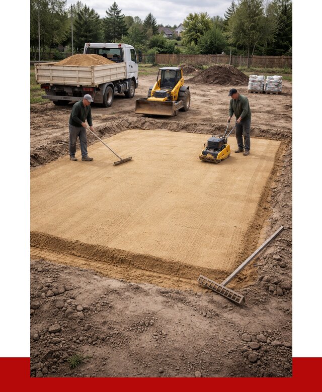 Устройство песчаной подушки в Кашире от 4686 р. ПРОНЕРУДКшр