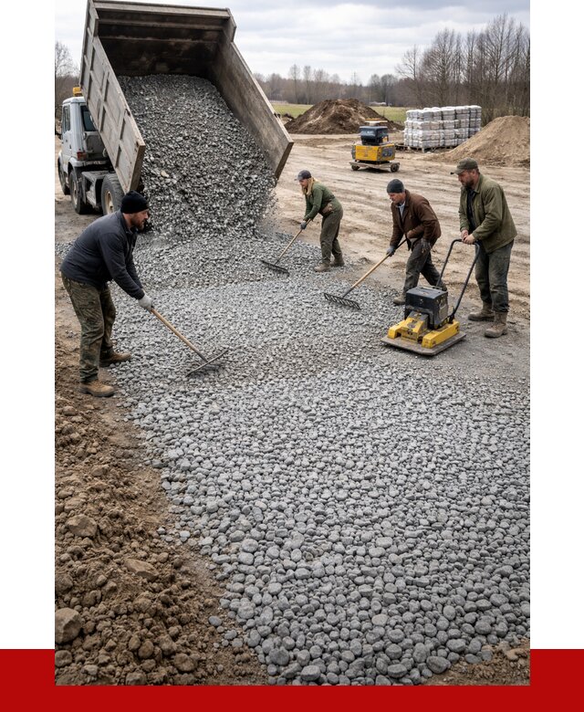 Устройство щебеночной подушки в Кашире от 4686 р. ПРОНЕРУДКшр